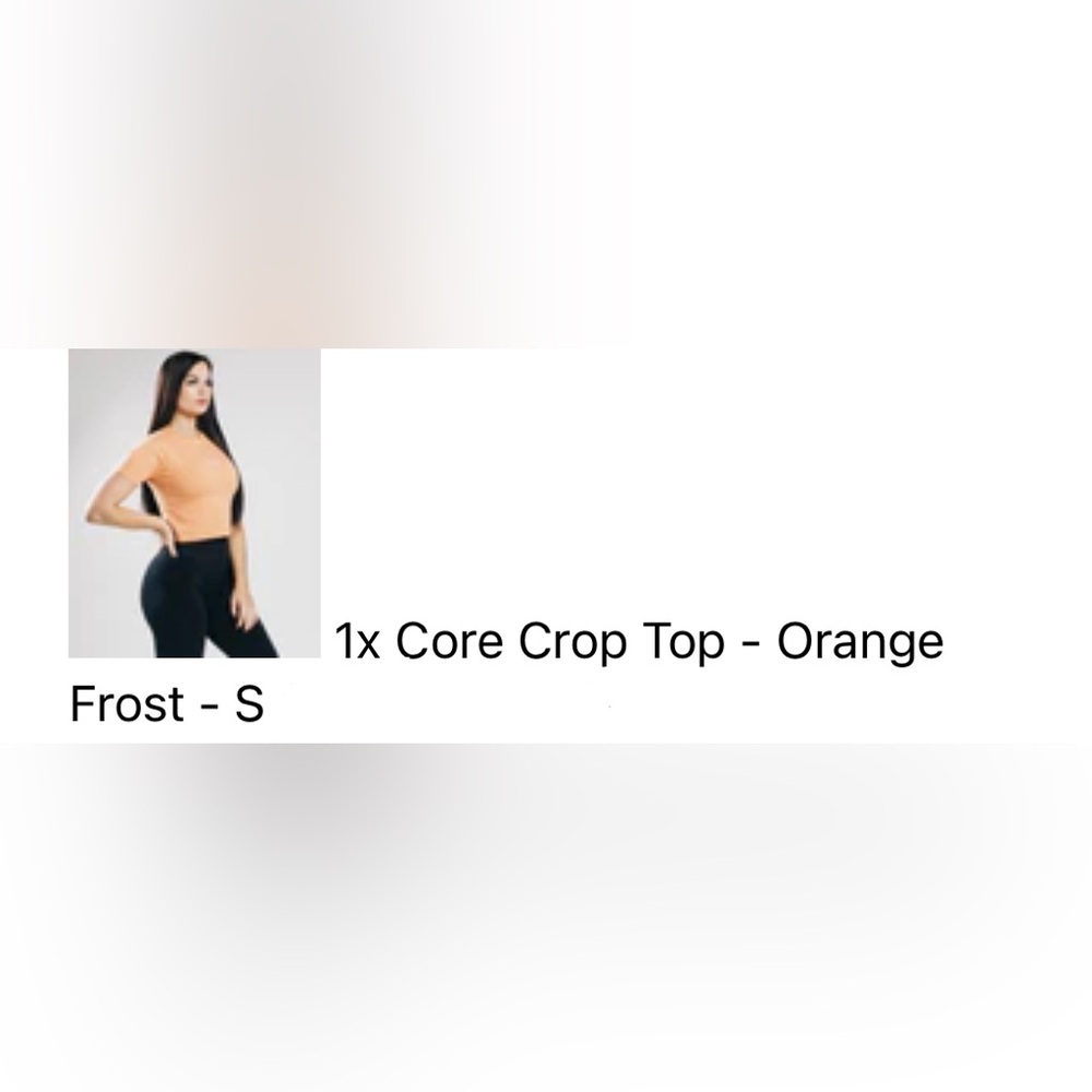 Alphalete - Core Crop Top - Orange Frost - Size S